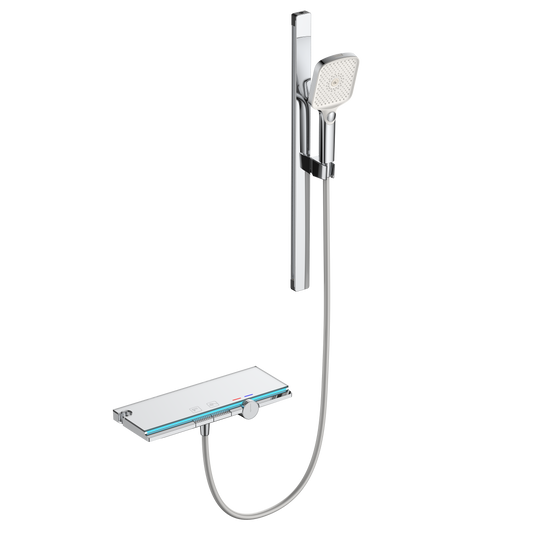 Ensemble de douche thermostatique WasserKraft Chromé